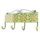Pea Green Wheel Flower Ceramic Tile Hook